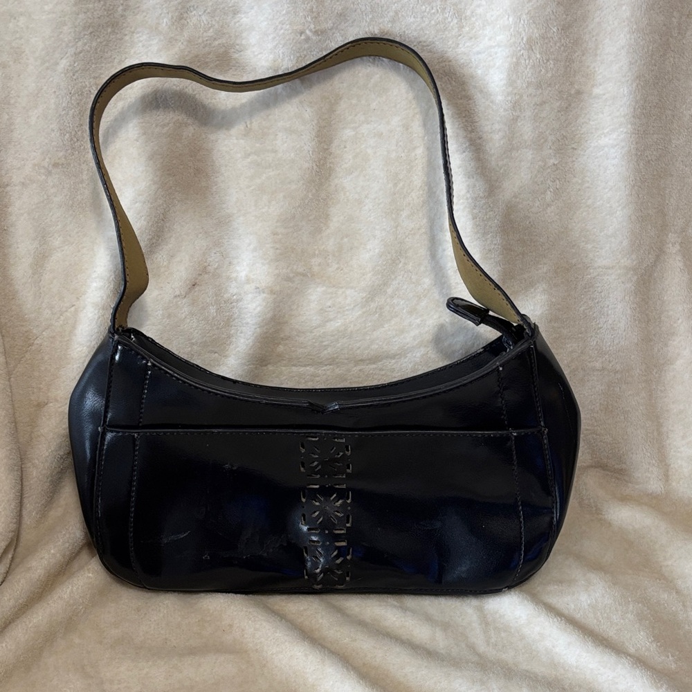 Mondani Black Leather Shoulder Bag